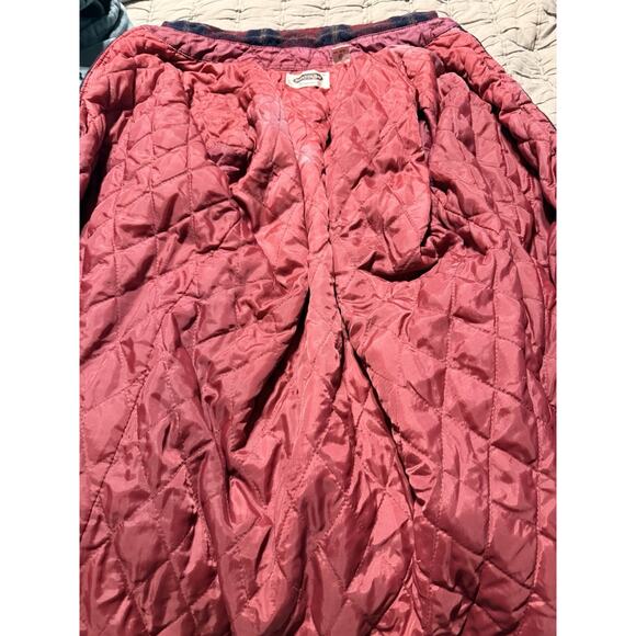 Shelter Bay Arrow Flannel Quilted Shirt Jacket Shacket Red Black Wool Blend M - Picture 5 of 5